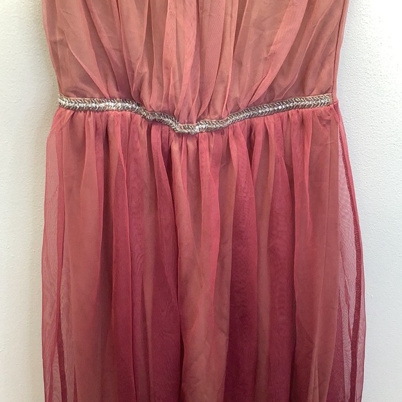 Candalite Size Petite Small Blush Mesh Hombre Style Dress. Preloved - Picture 4 of 9